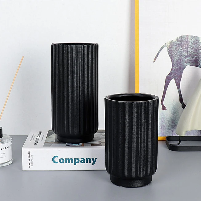 Nordic luxury marble home livingroom decor flower arrangement minimalist ceramic & porcelain vases