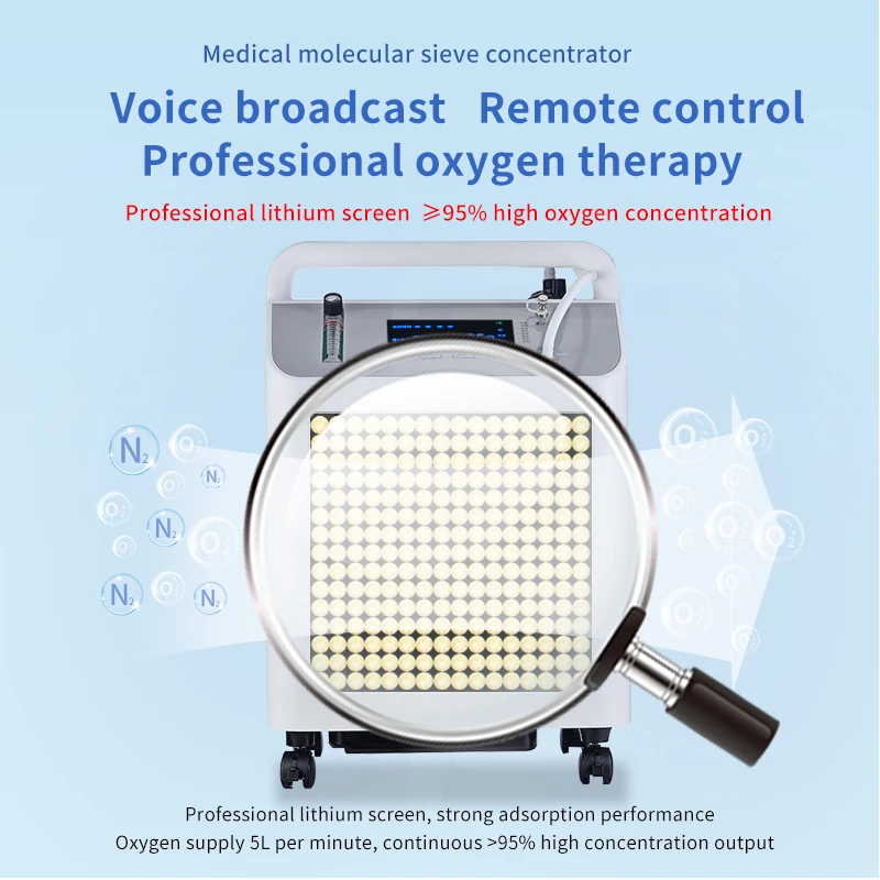 5L Medical Class II Oxygen Concentrator Machine 95% Purity 3 Year warranty Equipment for Physical Therapy