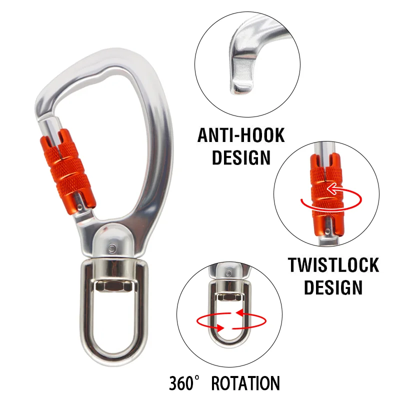 Wholesale Factory Price Aluminum Patio Swings Garden Outdoor Swing Swivel Carabiner