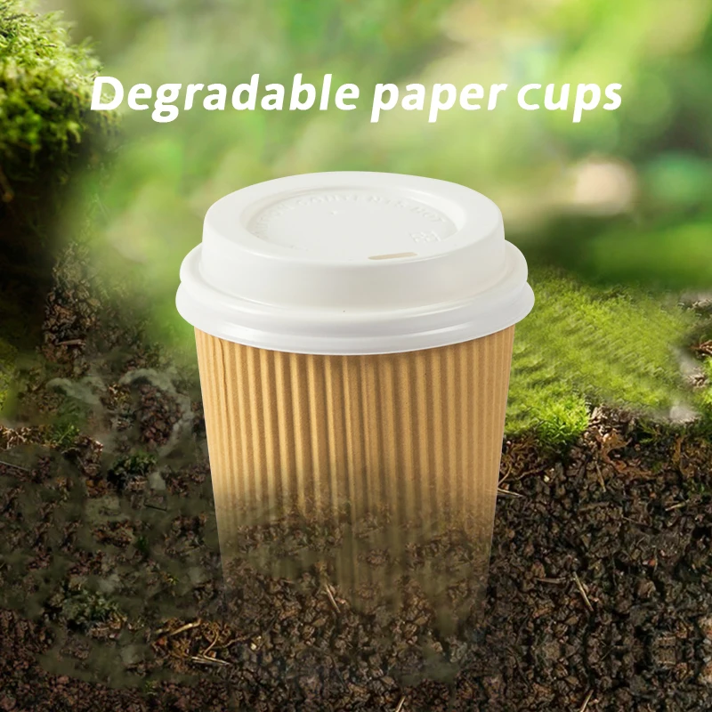 Custom Logo Manufacture Juice Paper Cups Biodegradable 12 Oz Double Triple Wall Cardboard Coffee Cup