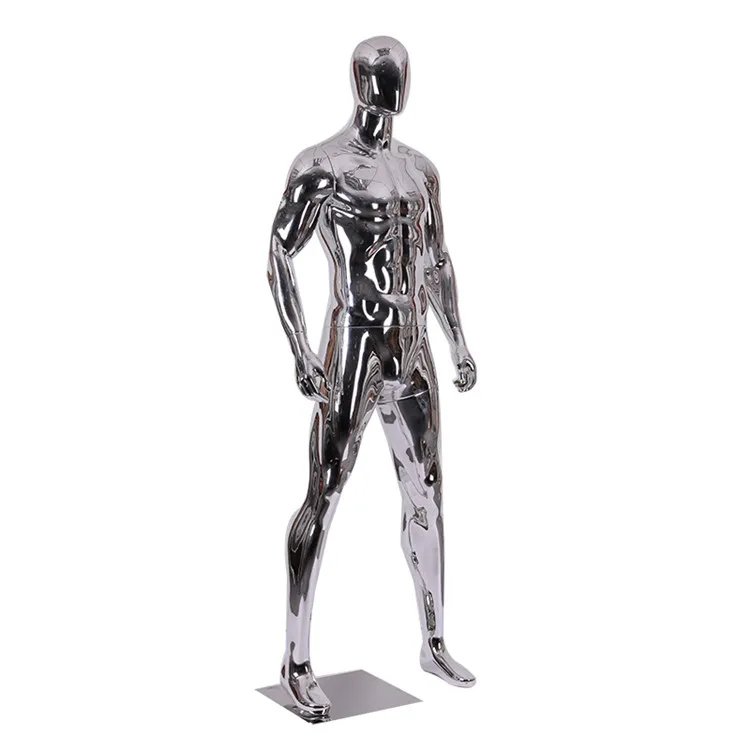 Electroplated gold color ABS material plastic chrome female mannequin for window display