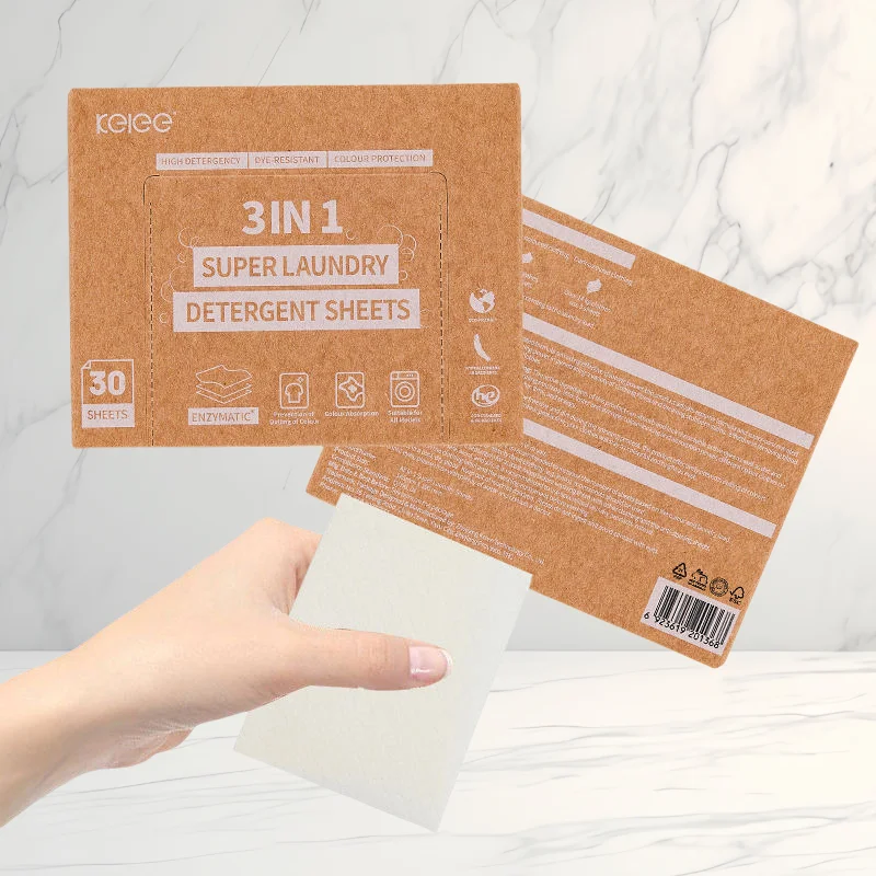 KELEE Washing Paper Detergent Laundry Sheets Good Sell Clean Clothes Famous Eco Friendly Laundry Strips Factory