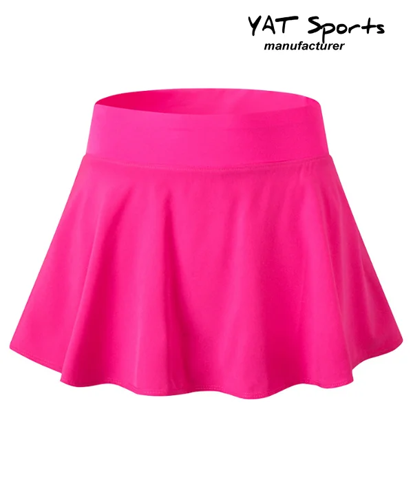 Wholesale white black blue pink tennis women girls tennis skirts with inner shorts from ready stock design