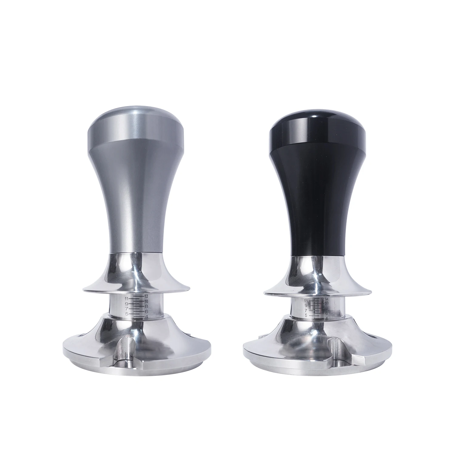 Banlee Espresso Kitchen Accessories Stainless Steel Tamper Calibrated with Spring Handle Powder Press Flat Base Coffee Tamper