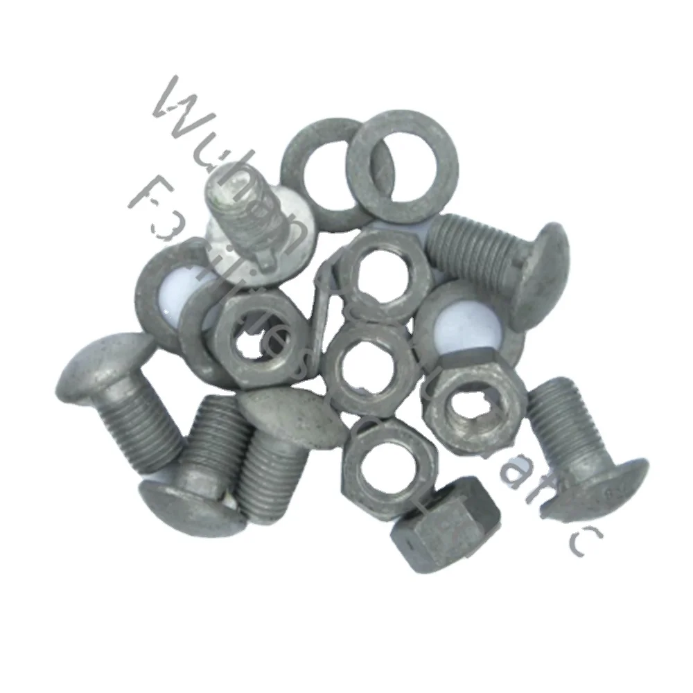 TR Bolts and Nuts  M16*40 Grade 5.8 Customized Galvanized Splice Bolts and Nuts Traffic Barriers Product Custom for Morocco