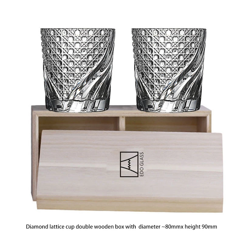 Wholesale Modern Cups Whisky Glass Creative Funky Drinking Business Gift Set Whiskey Glass Wine Cup Clear Crystal Whiskey Glass