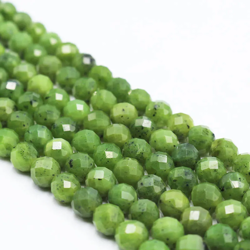 Hot Selling Natural Polish Nephrite Jade New Canada Green Jade Gemstone Loose Beads For Jewelry Making Factory Wholesale