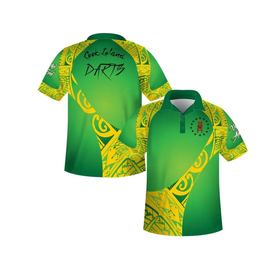 Free sample custom Optional Chest Pocket  darts jersey Polo, Round or V-Neck Dart shirts