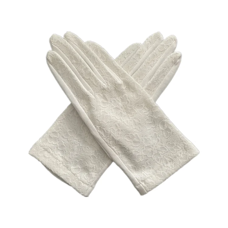 
Summer women custom lace wedding white trendy dressing gloves 