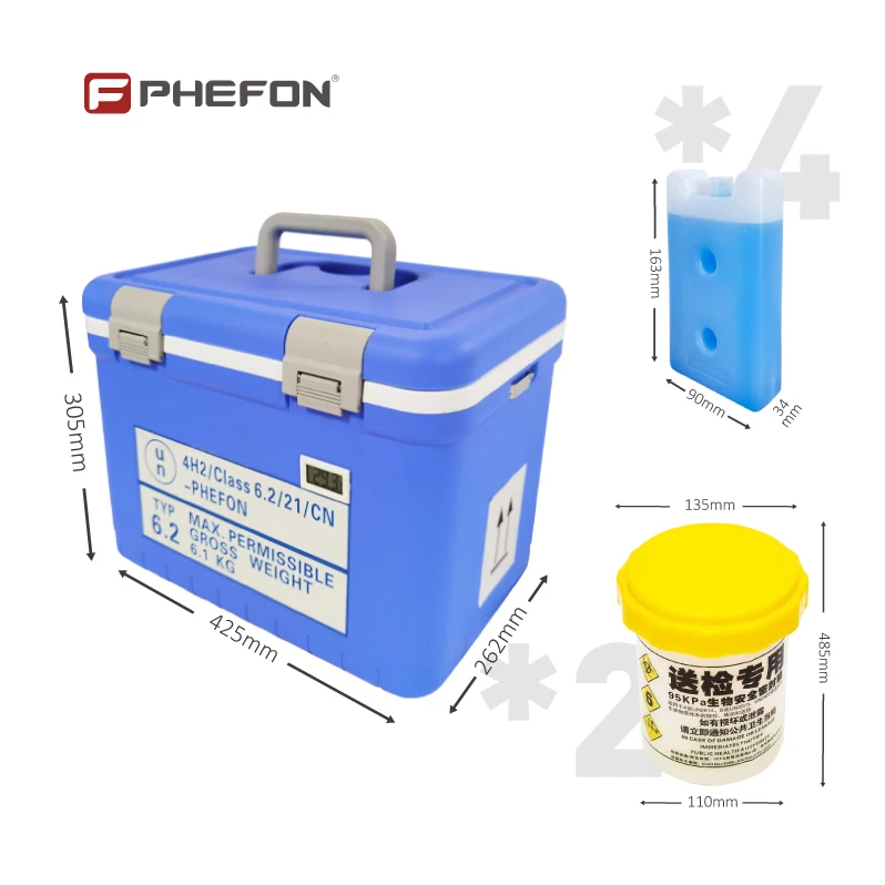 UN3373 Biological Substances Specimen Cold Chain Transport Cooler Box Container 20L cooler box