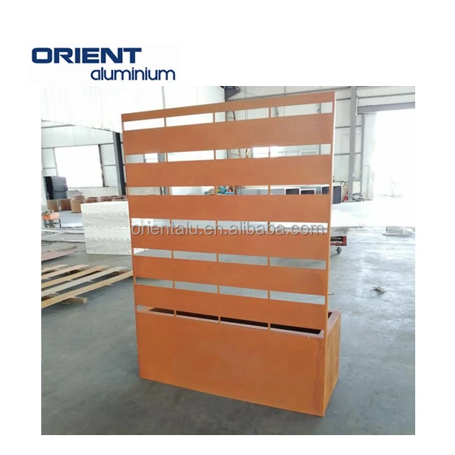 Laser cutting flower metal garden pot screen patio balcony planter privacy screen