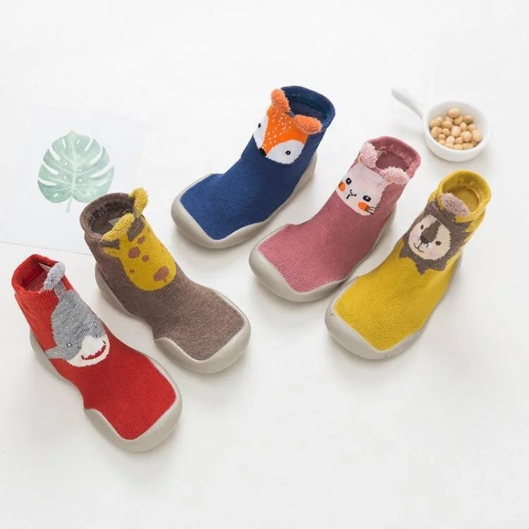 Newborn Toddler Baby Non Slip Antislip Rubber Sole Shoe Socks