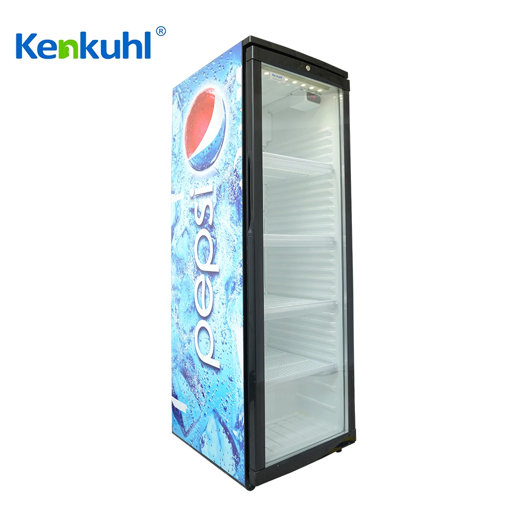 Kenkuhl upright glass door beverage cooler vertical showcase cooler commercial for supermarket
