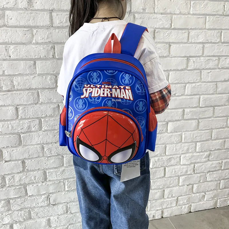Durable  Captain America Spider man Kindergarten Backpack Kids Children Cartoon Lightweight School Bag