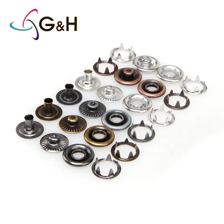 Hot sell 14mm 15mm 20mm 21mm snap button clothing ring prong snap button
