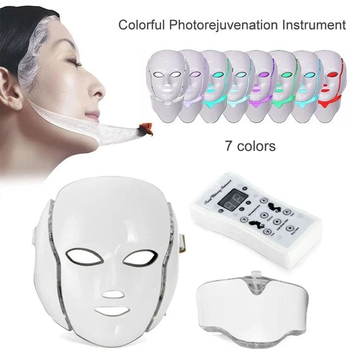 LED Facial Masks OEM PDT Photon Skin Beauty Therapy 7 Colors Light Facial Led Mask For Skin Care
