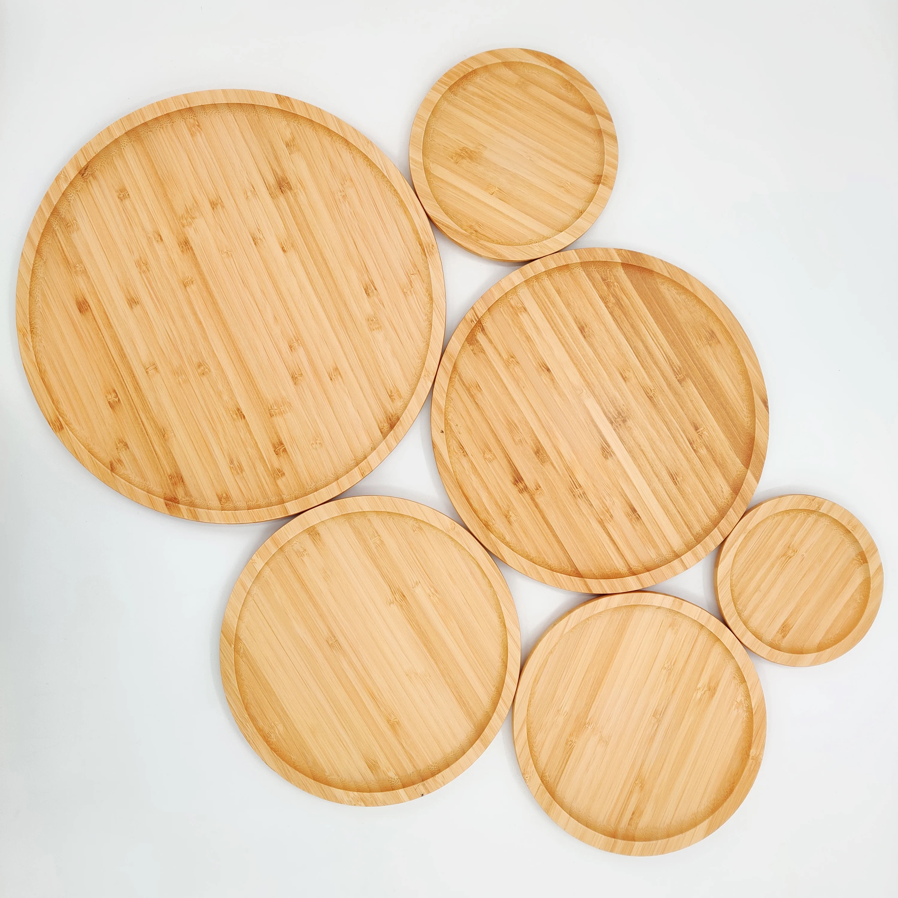 Popular Dish Set Kitchen Dinner Dinnerware Bamboo Dinning Plates Free Sample Luxury for Restaurant and Home Modern Wood Dishes