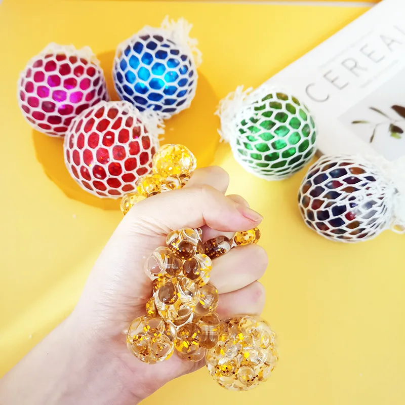Colored Bead Grape Vent Ball Antistress Stress Relief Fidget Toy Squishy Stressball For Kids Adults Toys Wholesale