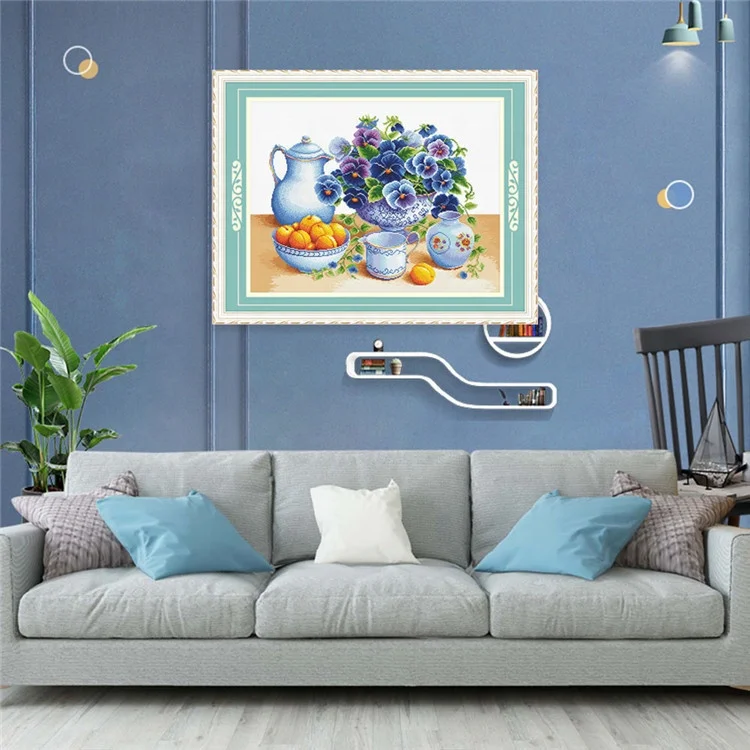 
Wholesale Square Plate Embroidery Beginner Kits Handmade Craft Home Decoration Cross-stitch Kits 