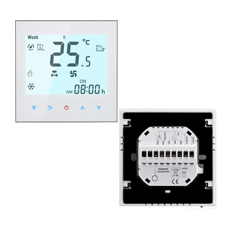 Wireless HVAC Thermostat BMS System Bacnet FCU Thermostat touch Hotel Thermostat Supports Alexa