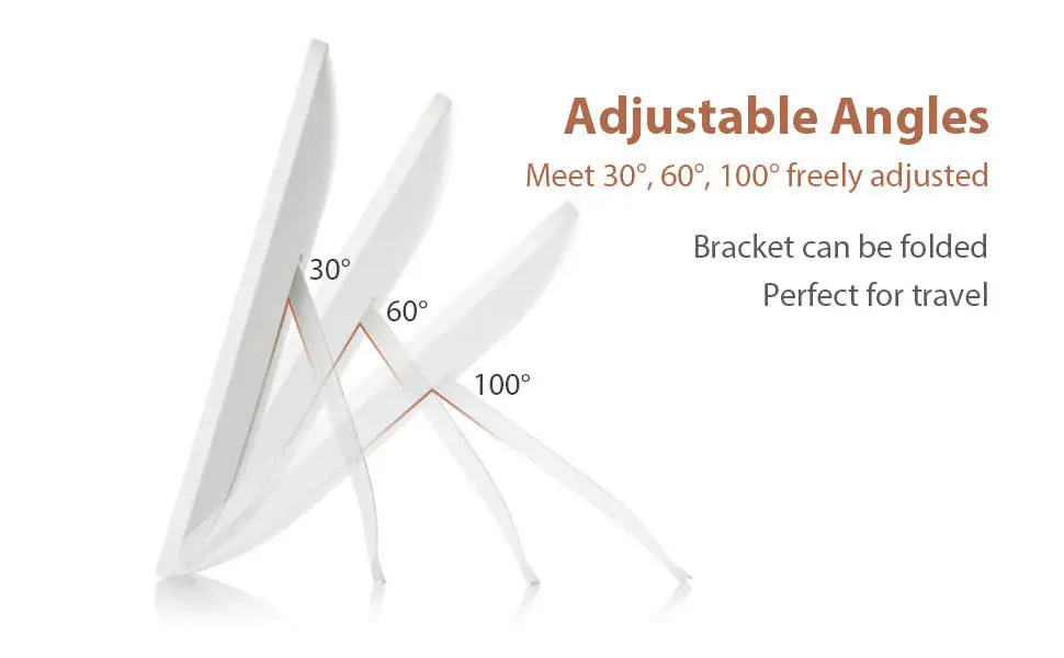 Hot Sell Portable Fold Touch Screen LED Makeup Mirror Brightness Adjustable USB Rechargeable Cosmetic Mirror Table Mirror