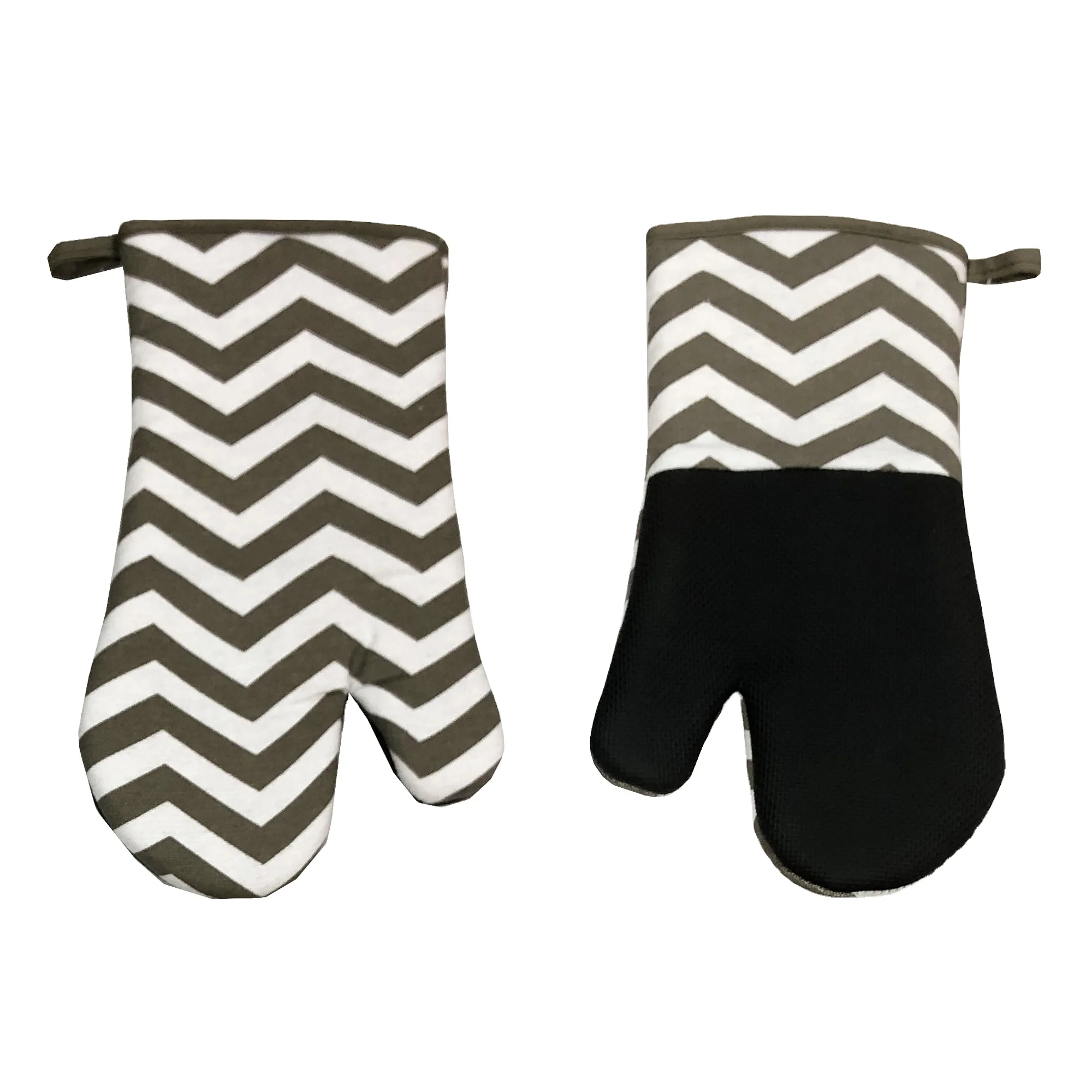 Custom design 100% cotton printed oven glove / oven mitt