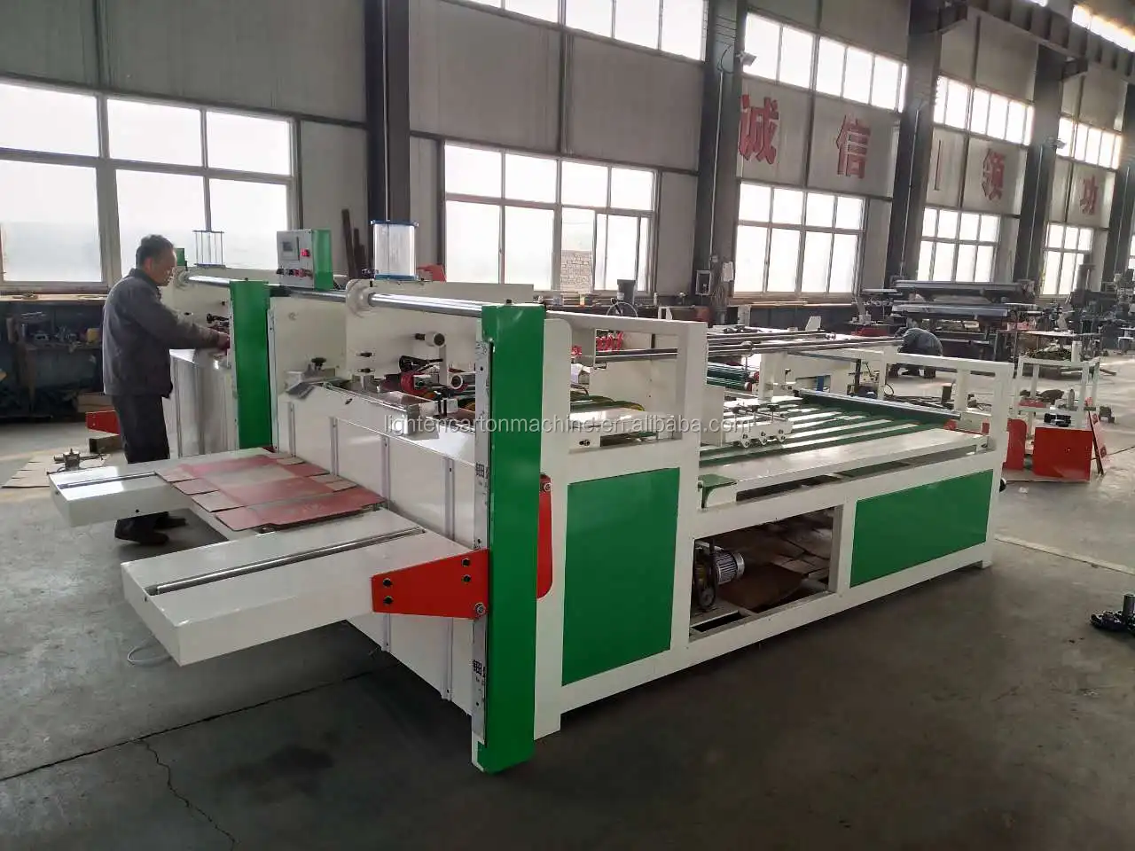 one piece semi automatic carton cardboard stitching machine box