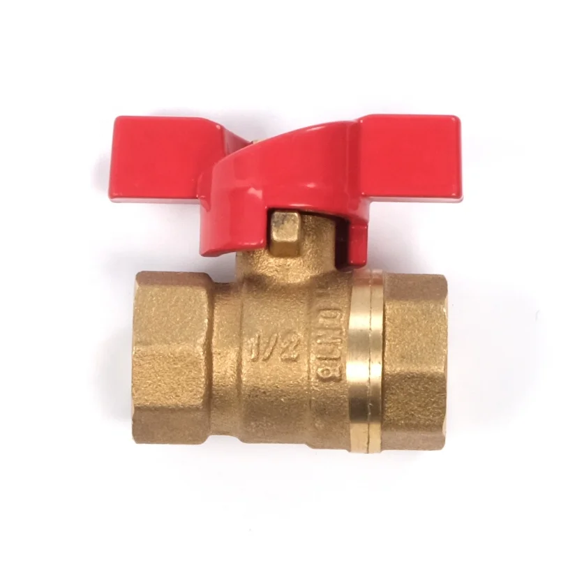 1/2 inch DN15 aluminum butterfly handle Brass ball valve female thread motorized oil gas water ball valve
