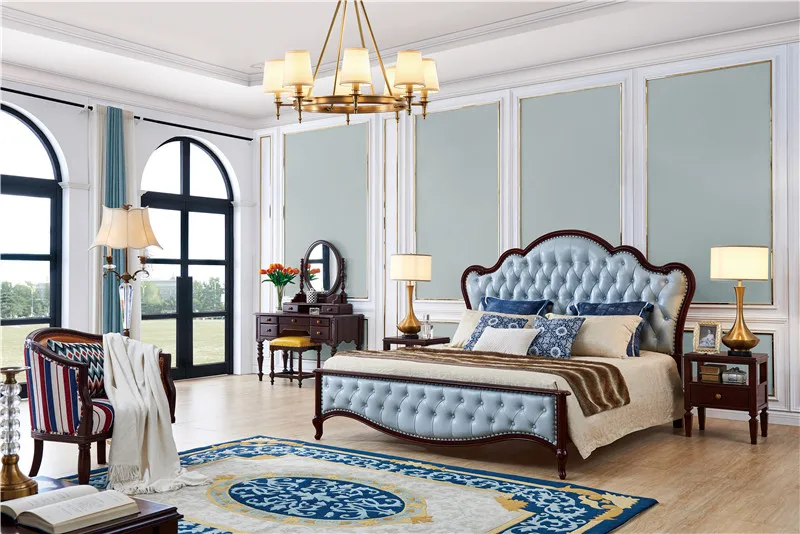 Wholesale modern bedroom  furniture wooden bed