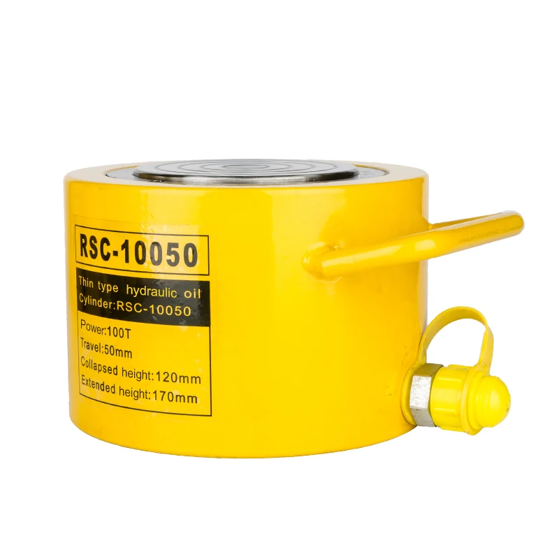 100 Ton RSC-10050 Heavy Duty Short Type Single Acting Oil Seals Hollow Bottle Car Hydraulic Cylinder Jack For Lifting Building
