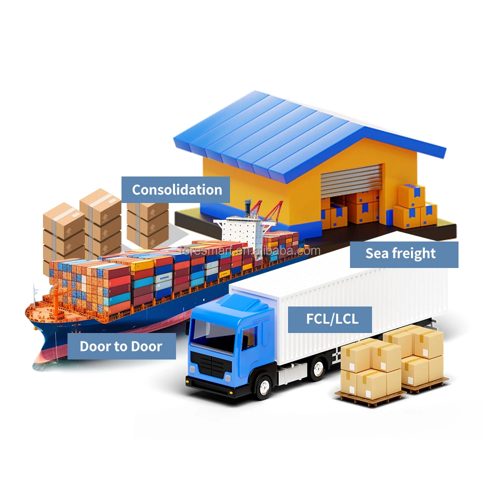 Xiamen Qingdao Foshan Guangzhou Shanghai Shenzhen Yiwu Guangdong 40ft Goods Warehouse Service Cargo Consolidation Shipping Agent