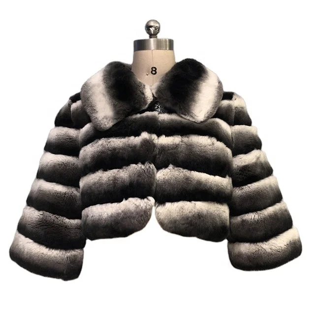 
Wholesale Winter Women Girls Cute Short Style Street Fashionable Outwear Half Sleeves Turn Down Collar Real Rex Rabbit Fur Tops 