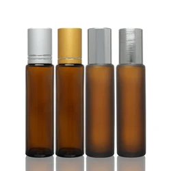 amber glass Roller Bottles Essential Oil Roller Bottles Glass Roll-on Bottles with glass Roller Balls for Essential Oi