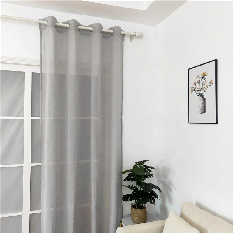 2022 New Customization Curtain Fabrics Textiles Soft Tulle Mesh Fabric Linen Tulle Curtain Fabric