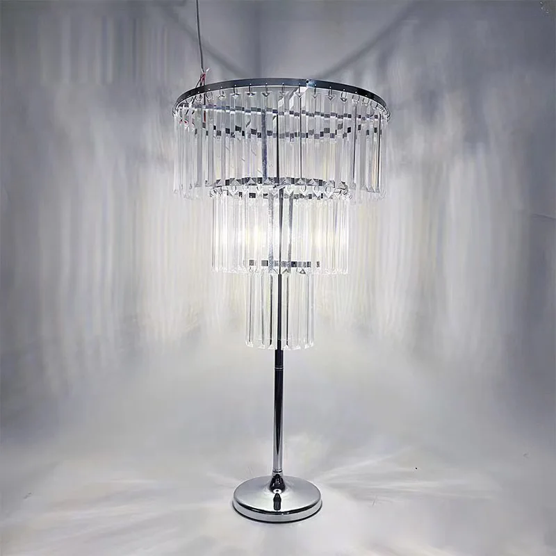 3 Tiers Iron Metal Flower Stand Tall Artificial Flower Centerpiece with Light for Weddings Parties Birthdays