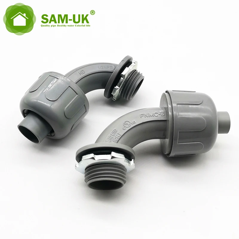 Прочный и гибкий продукт электрическая ПВХ труба для труб с прямым коленчатым сосковым соединением