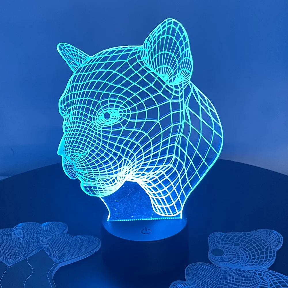 Креативная 3D Аниме Иллюзия зрения декоративная меняющая цвет акриловая лампа основа светодиодная Рождественская Декор детской комнаты ночник