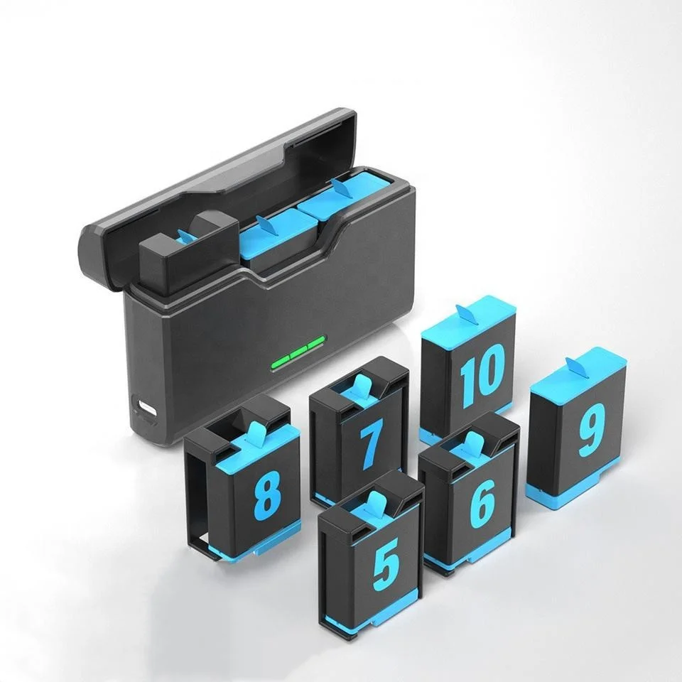 New Storage Box Design Support Different Models Action Camera Battery 3 Slots Triple Charger For GoPro 5/6/7/8/9/10/11