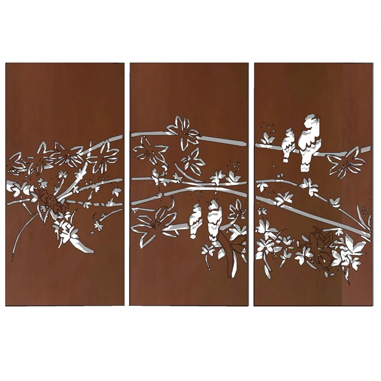 corten steel garden screens divider Corten steel trellis garden buildings corten steel screen