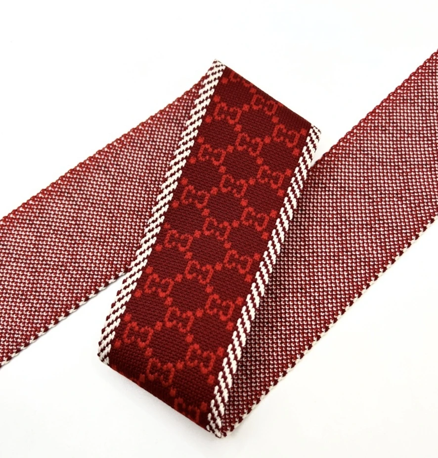 5CM High Quality Wholesale Custom Jacquard Polyester Woven Webbing Knitted Tape for Pant Side Garment