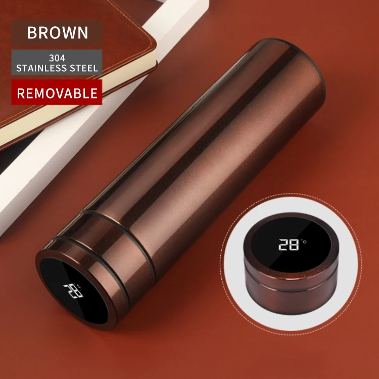 New Smart Thermos Flask 304 Stainless Steel Business Gift Temperature Measuring Cup Temperature Thermos Flask Custom Logo