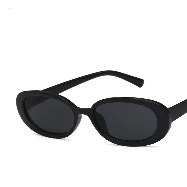 Wholesale uv400 uv protection black small frame fashion vintage oval custom branded unique women sunglasses