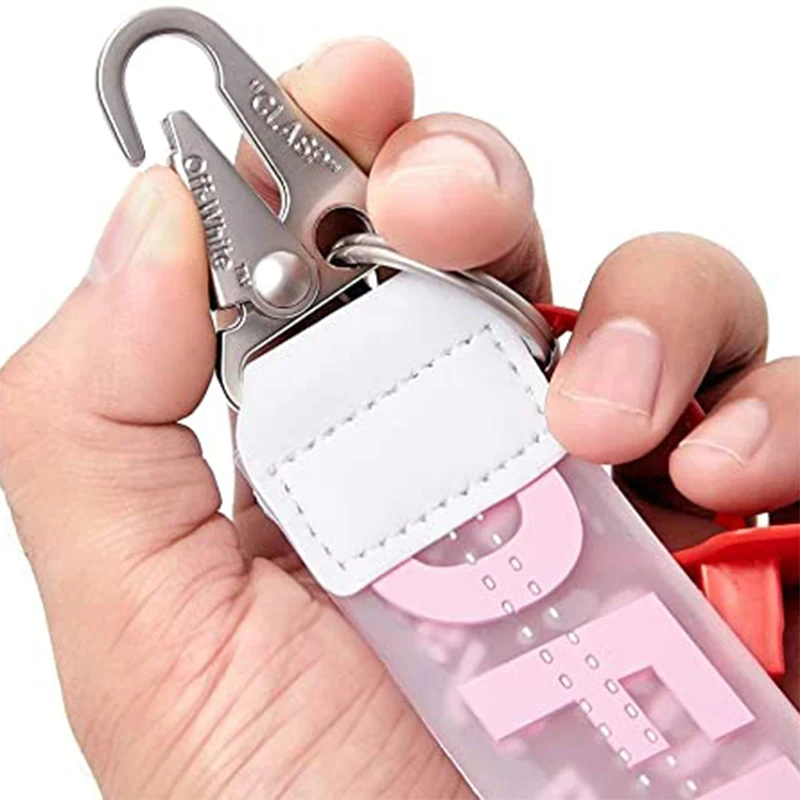 Fashion Backpack Decoration Accessories Multicolor Transparent Pvc Letter Embossed Keychain