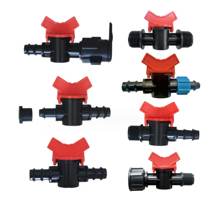 Plastic Mini Valves Barb Offtake Valve For Garden Agriculture Greenhouse Irrigation Pipe Fitting