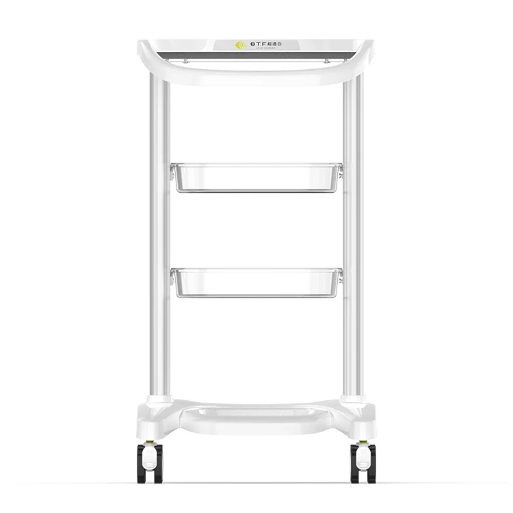 High Quality Professional Spa Tool Cheap Price Facial White Color Metal Beauty Salon Stand Cart Cosmetology Trolley