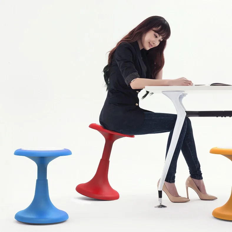 Convex Concave Top Center Self-stabilizing weighted base Ergonomics Child Student Plastic Wobble Stool Chair