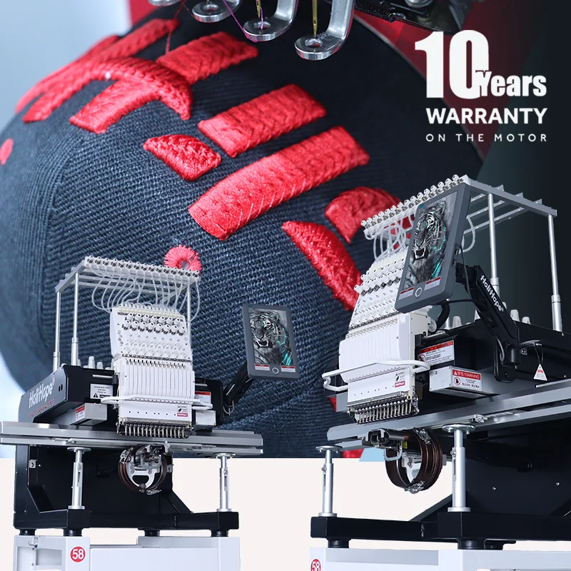 Free shipping 1 head computer embroidery machine price 1200spm high speed one head cap 3D embroidery machine cheaper than tajima