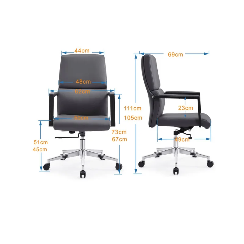 Factory outlet height adjustable office chair use in office luxury boss chair with black color Pu seat office chair