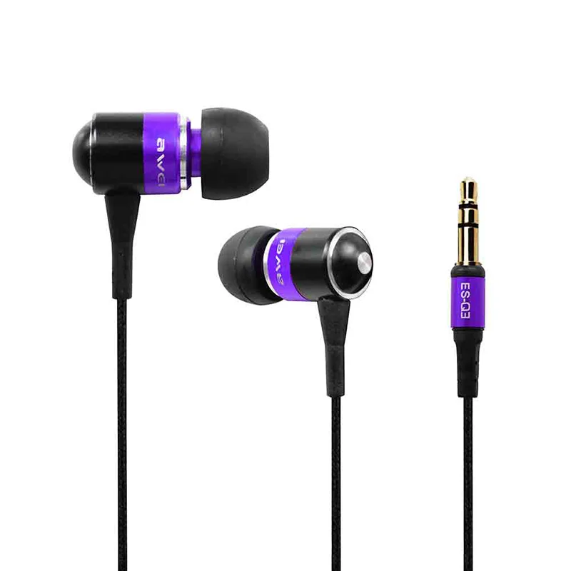 Awei ES-Q3 Consumer Electronics  Cheap 3.5MM Wired In-ear Earphone For Mobile Phones