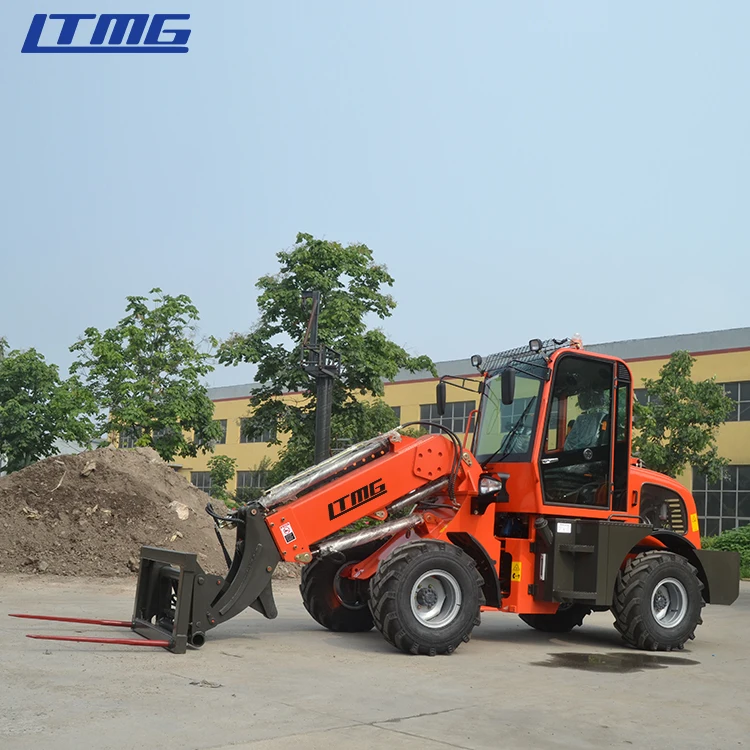 Liftsun Machinery Brand mini loader cheap price Hydraulic front end loader 1.5t 1ton 4wd telescopic boom loader with log grapple